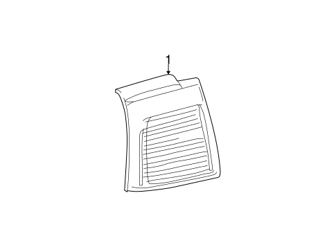 Glass & Hardware - Back for 2000 GMC Yukon #0