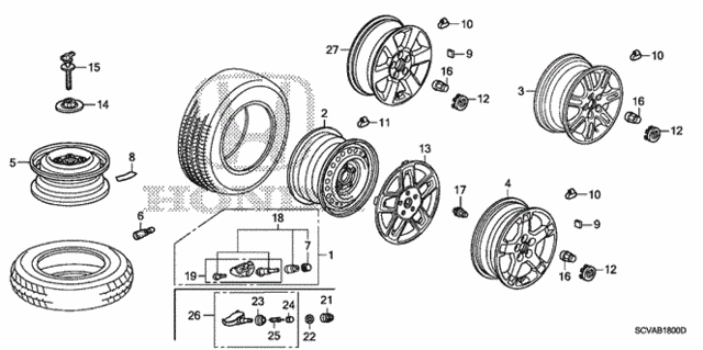 Wheel Disk (KA) for 2010 Honda ELEMENT 5-DOOR #0
