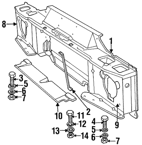 Discovery RADIATOR SUPPORT
