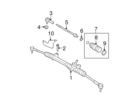 Steering/Steering Gear & Linkage for 2008 Ford Escape #2