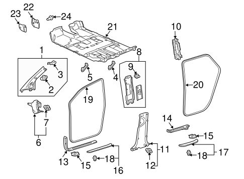 BODY/INTERIOR TRIM - PILLARS for 2006 Toyota Highlander #1