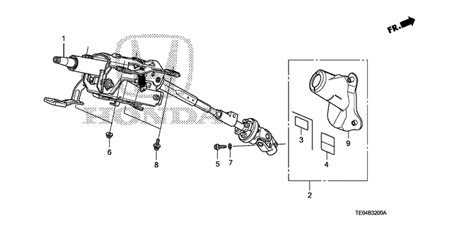 Chassis/Steering Column for 2009 Honda ACCORD COUPE #1