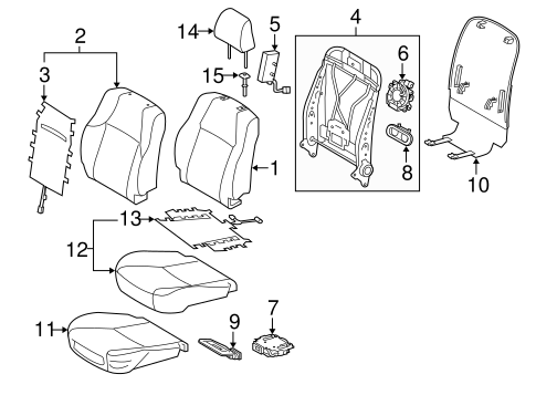 BODY/FRONT SEAT COMPONENTS for 2015 Toyota 4Runner #2