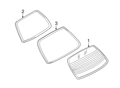 GLASS & HARDWARE - BACK for 2003 Infiniti I35 #0