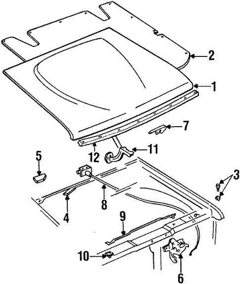 Hood & Components for 1994 Mazda B3000 #0
