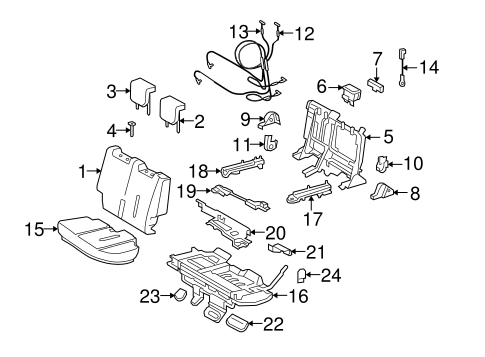 BODY/REAR SEAT COMPONENTS for 2012 Scion xD #2