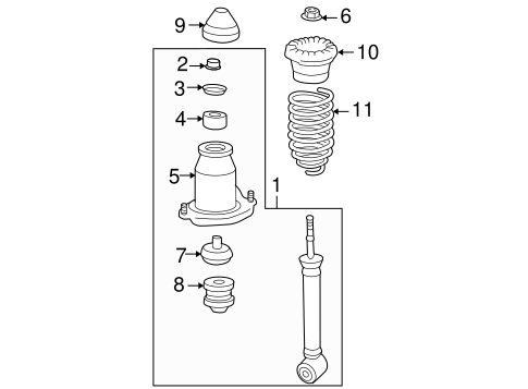 REAR SUSPENSION/STRUTS & COMPONENTS for 2005 Scion tC #1