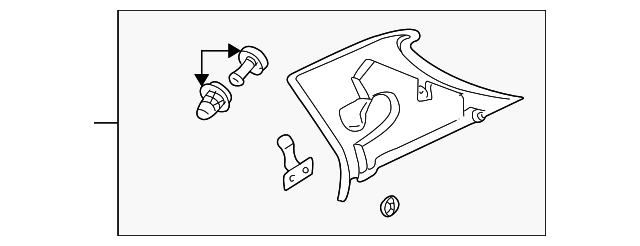32026390 Деталь QTR TRIM PANEL, LEFT