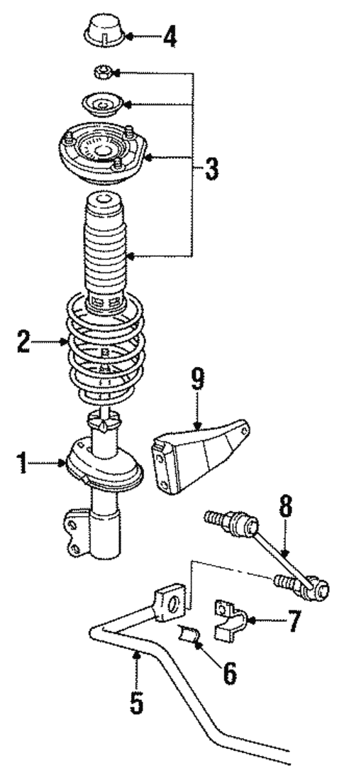 Stabilizer Bar & Components for 1993 Saturn SW1 #0