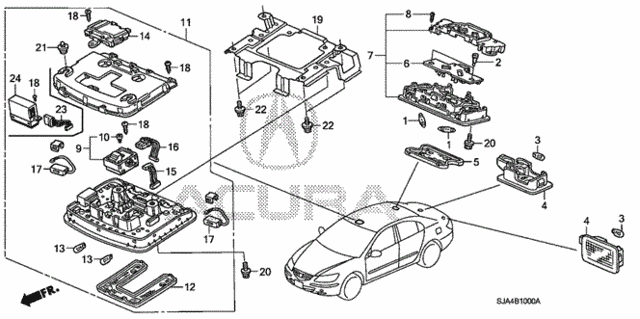 Interior Light for 2009 Acura RL #0