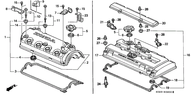 ENGINE/CYLINDER HEAD COVER for 2000 Honda CIVIC COUPE #1