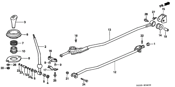 CHASSIS/SHIFT LEVER for 2000 Honda CIVIC HATCHBACK #1
