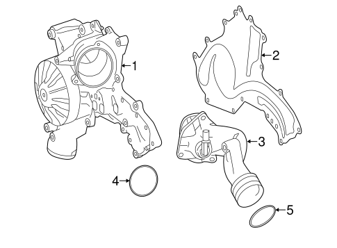 Water Pump for 2013 Mercedes-Benz CLS 550 #0