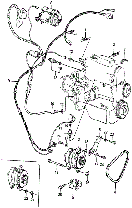 Engine/Starter - Alternator - Sensor for 1982 Honda ACCORD HATCHBACK #1