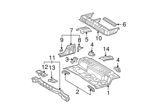 BODY/REAR FLOOR for 2004 Toyota Tundra #1