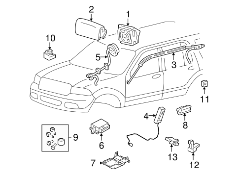 Electrical/Air Bag Components for 2004 Ford Explorer #1