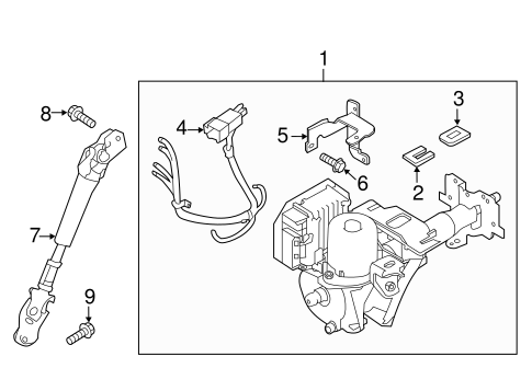 Steering Column Assembly for 2012 Nissan Leaf #0