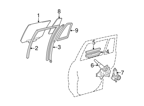 BODY/GLASS - REAR DOOR for 2006 Toyota Highlander #1
