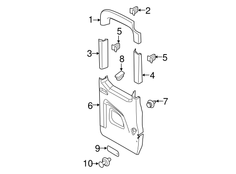 Body/Interior Trim - Back Door for 2017 Ford Transit-350 HD #1