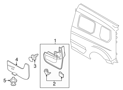 Transit Connect EXTERIOR TRIM - SIDE PANEL 2