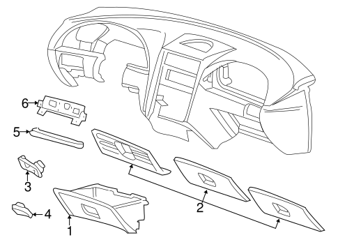 Body/Glove Box for 2000 Ford Mustang #1