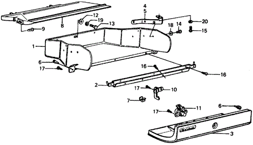 INTERIOR / BUMPER/GLOVE BOX for 1976 Honda CIVIC COUPE #1