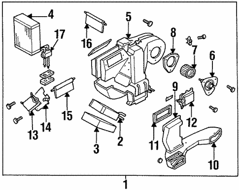 Evaporator & Heater Components for 1995 Nissan Quest #0