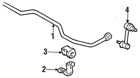 REAR SUSPENSION/STABILIZER BAR & COMPONENTS for 1996 Toyota Celica #1