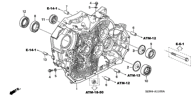 TRANSMISSION - AUTOMATIC/AT TORQUE CONVERTER CASE (V6) for 2003 Honda ACCORD COUPE #1