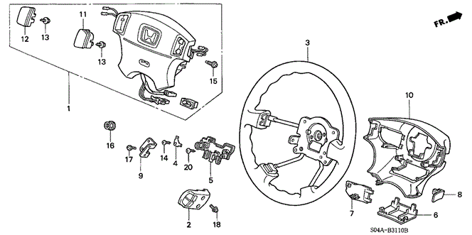 CHASSIS/STEERING WHEEL (SRS) for 1999 Honda CIVIC SEDAN #1