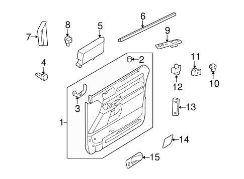 Body/Interior Trim - Front Door for 2007 Ford Freestar #1