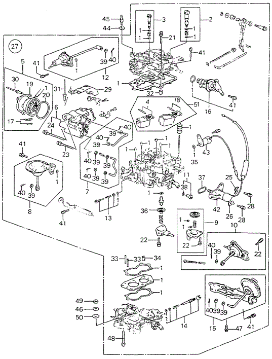 ENGINE/CARBURETOR for 1983 Honda ACCORD HATCHBACK #1