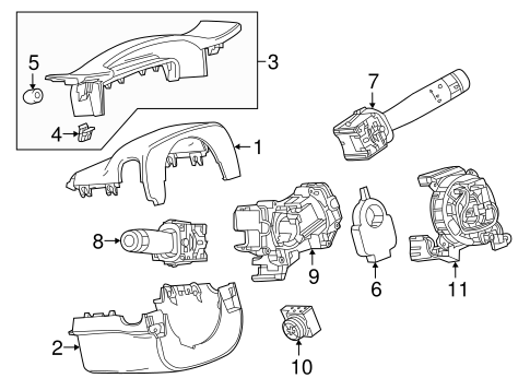 Steering/Shroud, Switches & Levers for 2016 Cadillac ATS #2