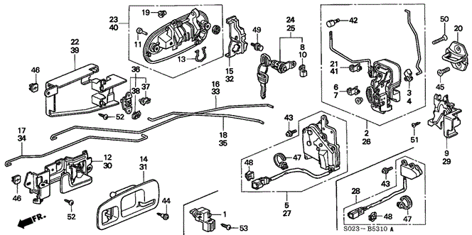 Body/Air Conditioning/Door Lock for 2000 Honda CIVIC COUPE #1