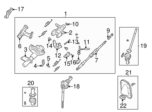 STEERING/STEERING COLUMN ASSEMBLY for 2001 Toyota Tacoma #4
