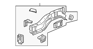 Passenger Side Front Compartment Inner Side Rail - GM (25980779)