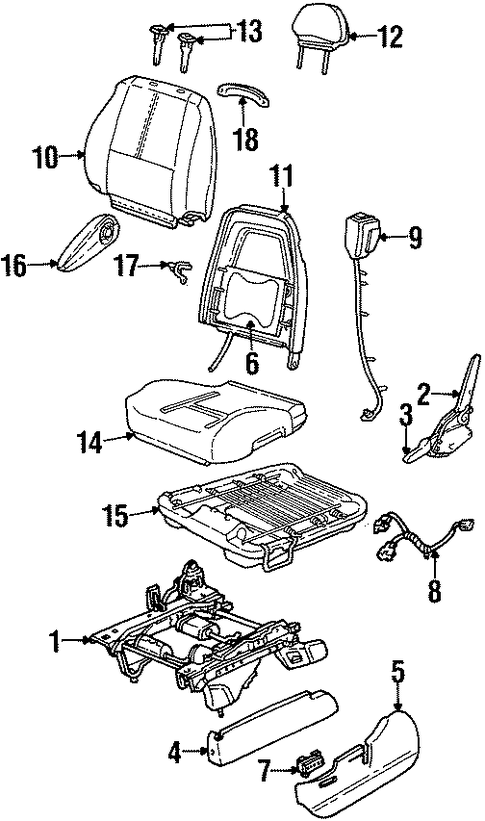 Windstar FRONT SEAT COMPONENTS 2