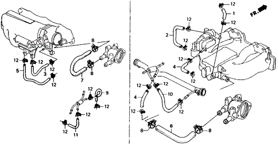 ENGINE/WATER HOSE for 1989 Honda CIVIC HATCHBACK #1