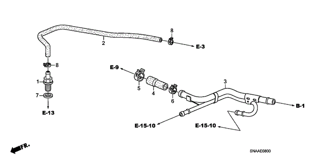ENGINE/PCV TUBE (1.8L) for 2009 Honda CIVIC SEDAN #1