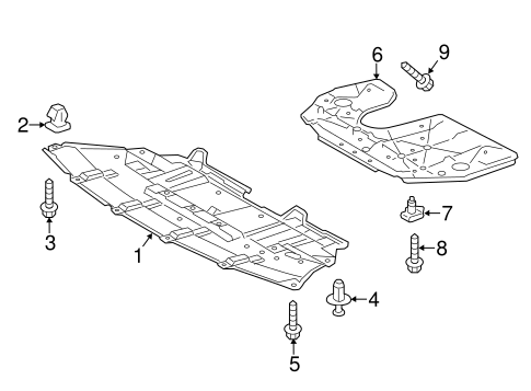 BODY/SPLASH SHIELDS for 2014 Toyota Highlander #1