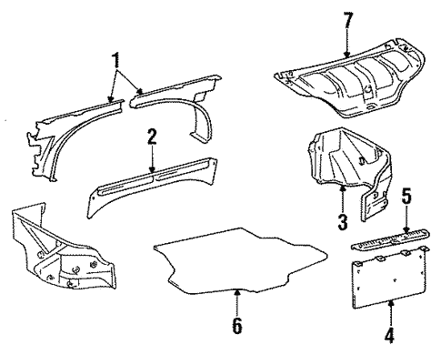 Trunk Trim for 1994 Toyota Paseo #0