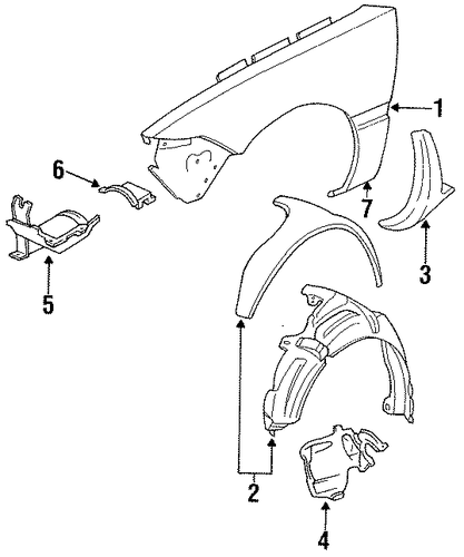 Capri EXTERIOR TRIM - FENDER