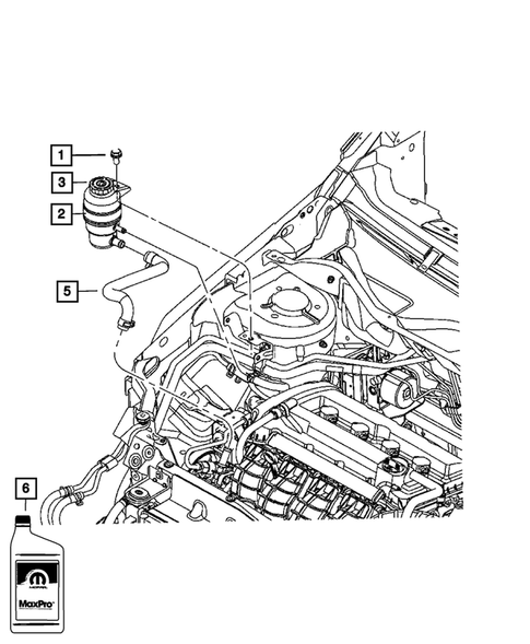 Power Steering Pump and Reservoir for 2009 Jeep Patriot #0