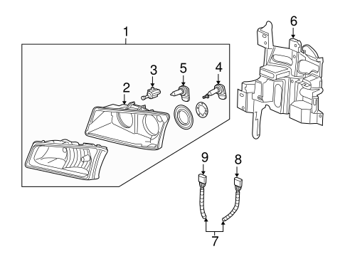 Silverado 1500 Classic HEADLAMP COMPONENTS 2