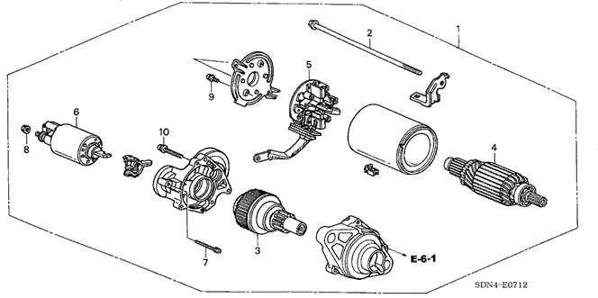 Engine/Starter Motor (Mitsuba) (V6) for 2003 Honda ACCORD COUPE #1