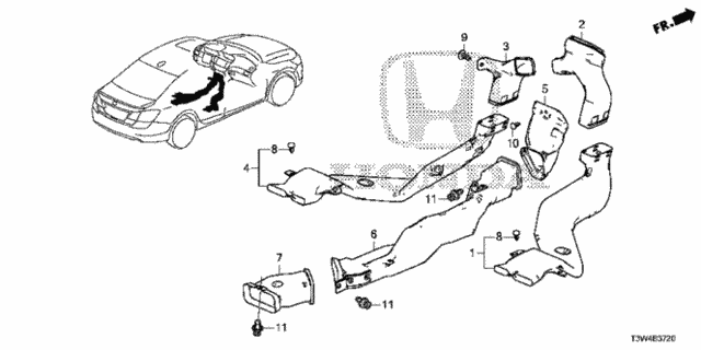 Duct for 2015 Honda Accord #0
