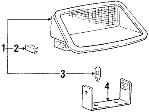 High Mounted Stop Lamp for 1993 Hyundai Sonata #0