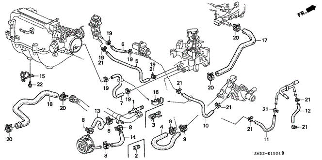 ENGINE/WATER HOSE for 1992 Honda ACCORD 5-DOOR #1