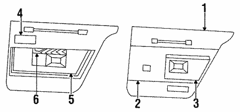 Body/Interior Trim - Rear Door for 1988 Buick LeSabre #1