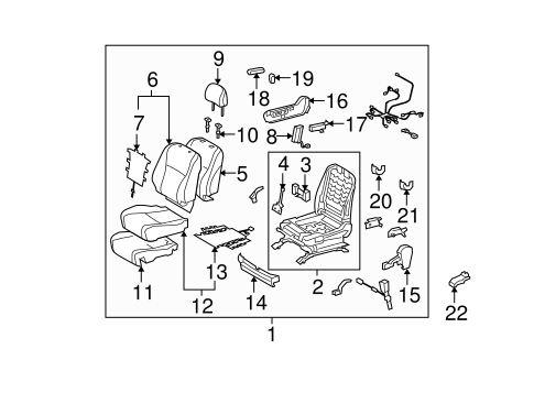 ELECTRICAL/POWER SEATS for 2011 Toyota Highlander #2